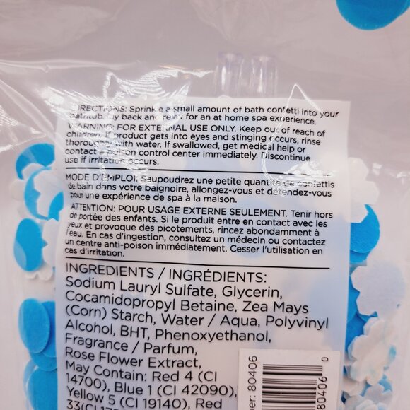 Holiday Bath Bundle Christmas Snowflake Bath Confetti & Candy Cane Hand Cream - Picture 6 of 7